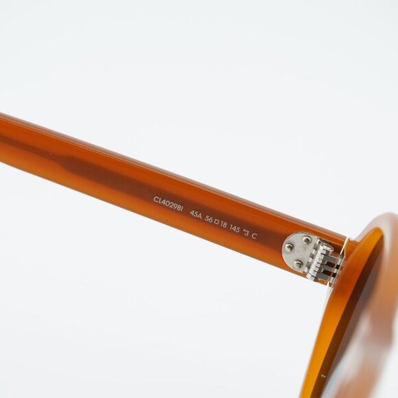 Celine CL40298I 45A CELINE 3 DOTS Sunglasses Brown Aviator Frame, Grey Lenses - Picture 6 of 9